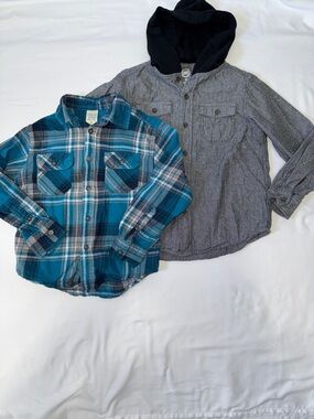 Set of 2 Button-Down Shirts for Kids